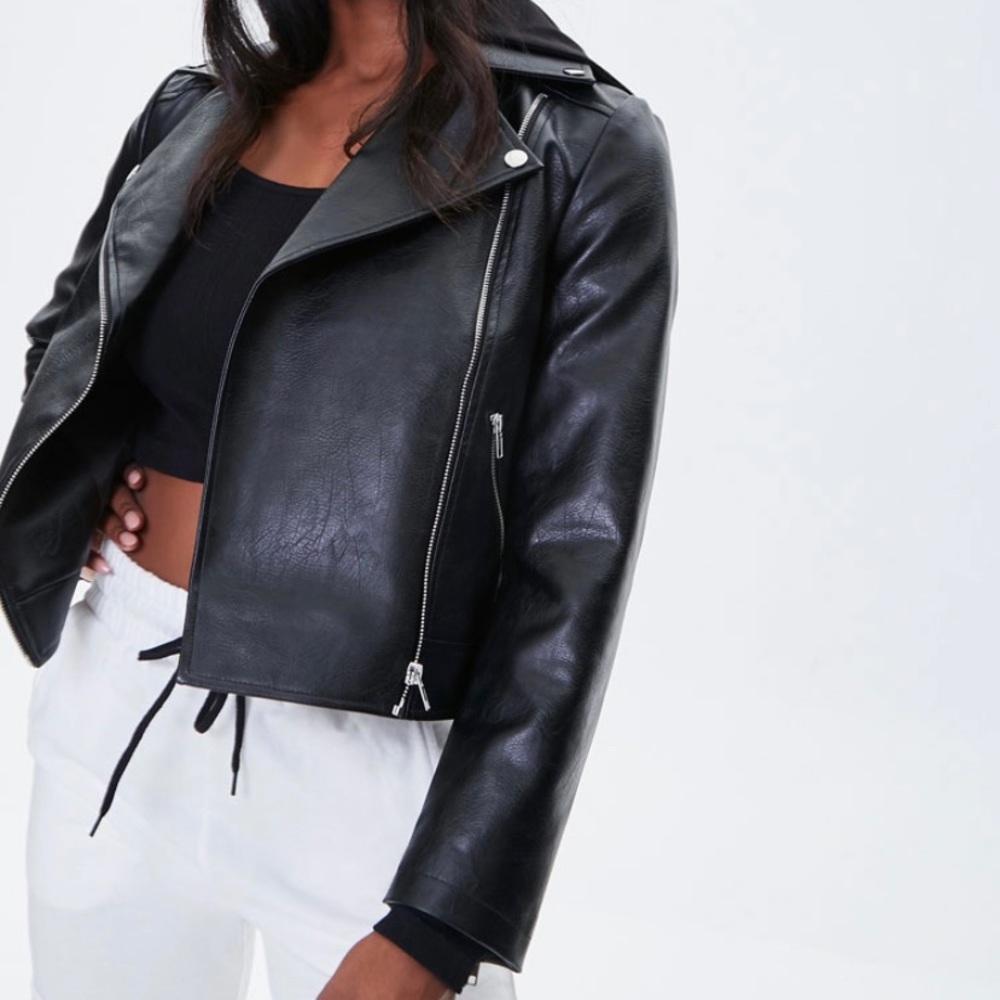 Moto leather jacket